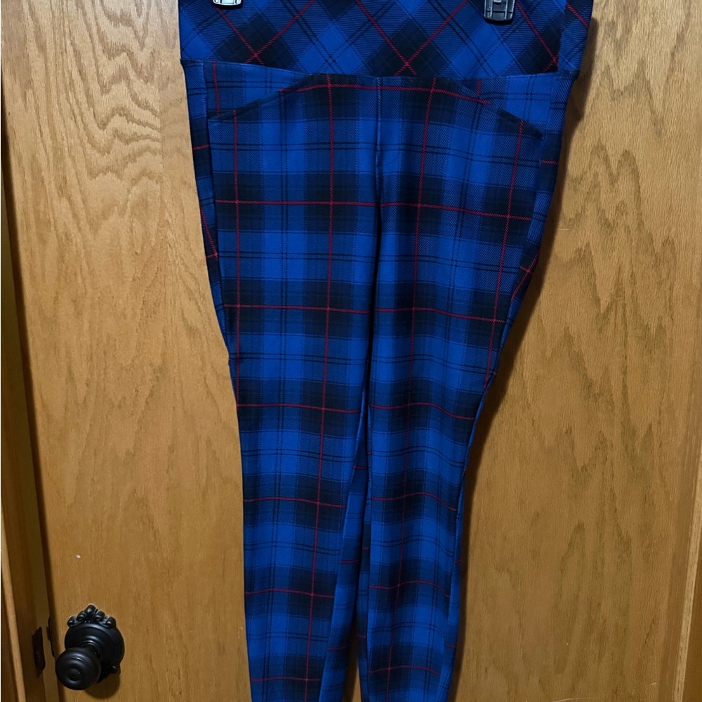 Blue and Red Plaid Pants size 10